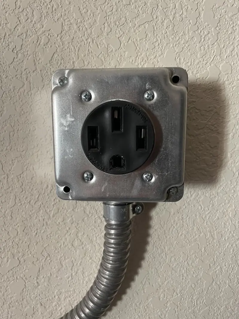 NEMA 14-50 outlet installed for Electrical Panel Upgrade in Alvarado